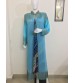 Turquoise Long Front Open Poncho